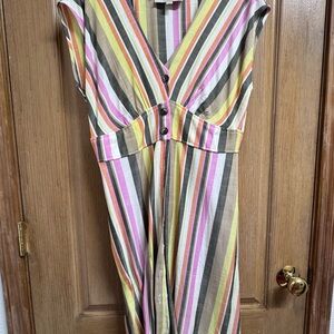 LOFT Multicolor Striped Dress